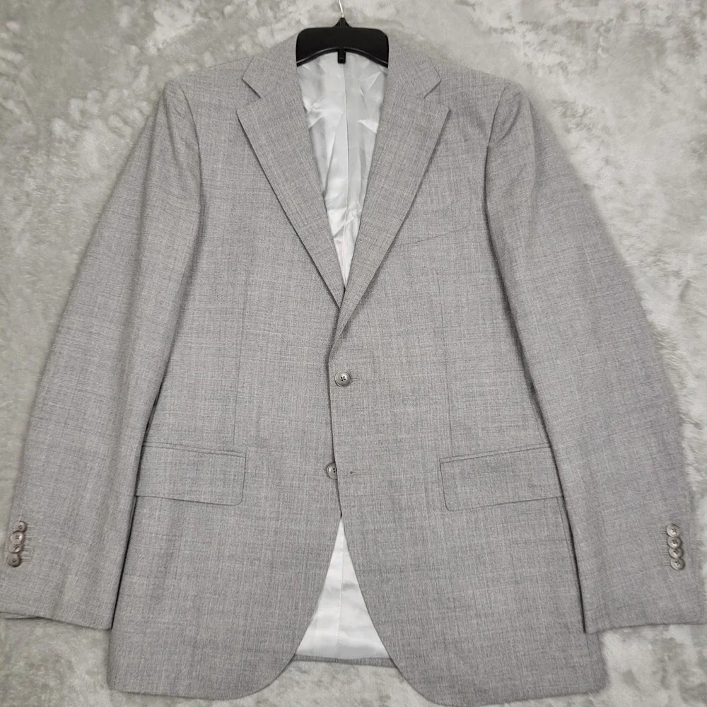 Suitsupply Vitale Barberis Canonico Men's 40R Slim Gray Pure Wool Italian Blazer